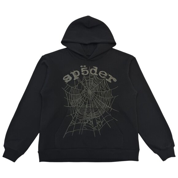 Sp5der Phantom Web Hoodie Sweatshirt Black | Spider Worldwide - Picture 1 of 7